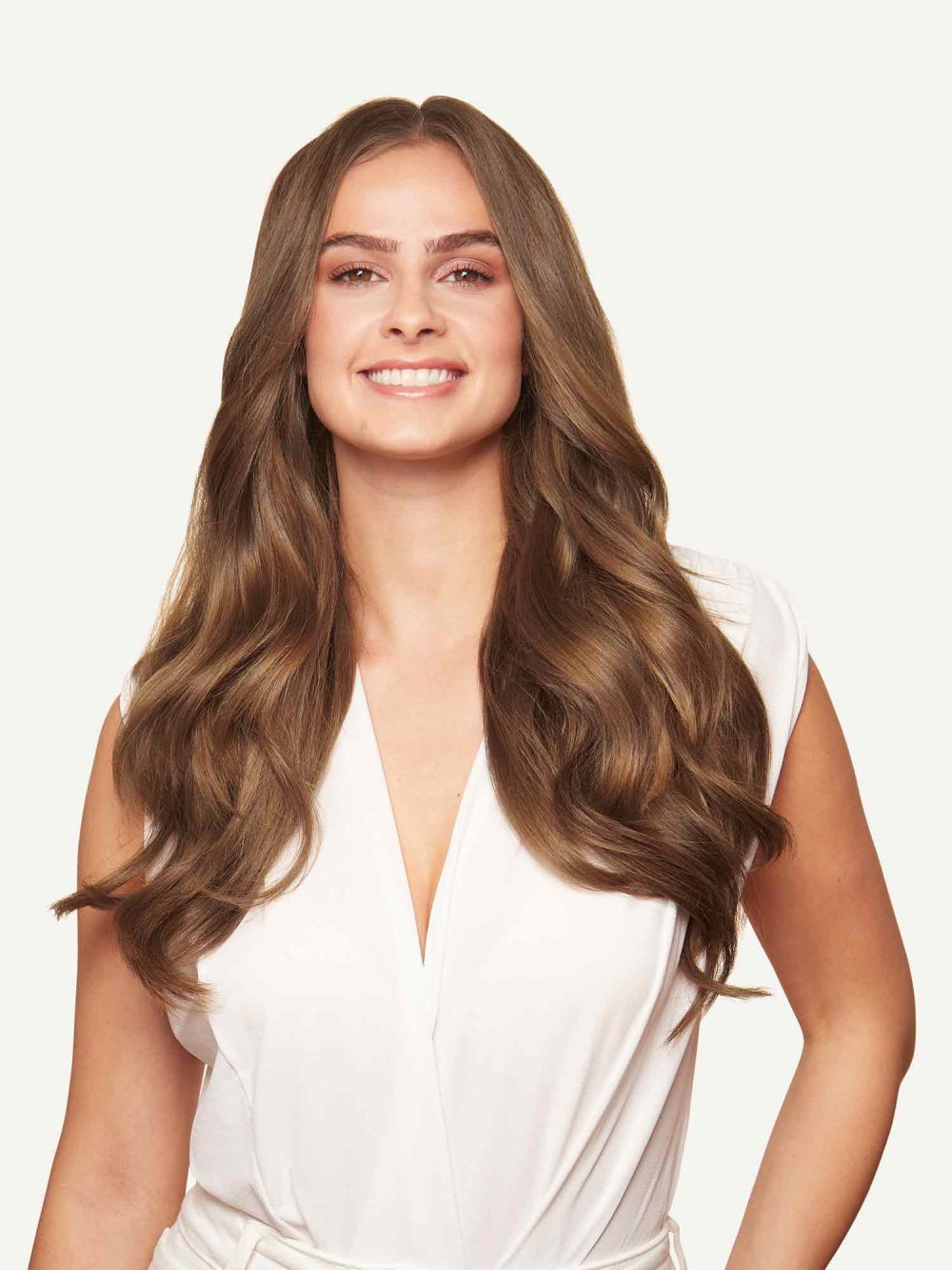 20" Classic Chestnut Brown Clip-Ins (220g) - Image 4