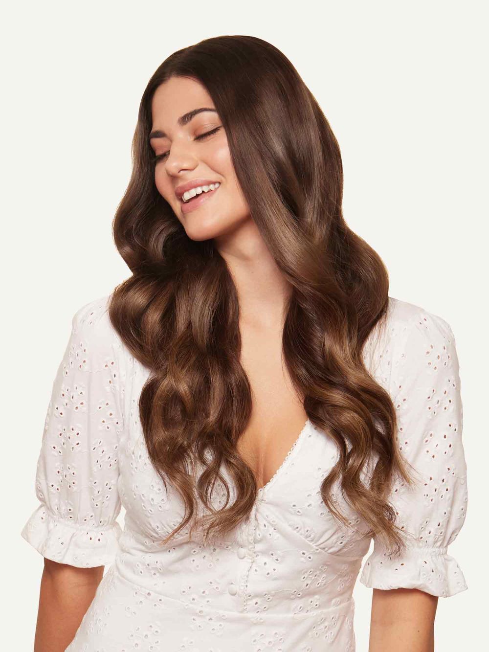 20" Classic Chocolate Brown Balayage Clip-Ins (160g) - Image 3