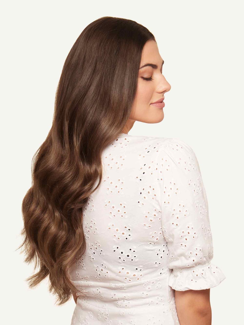 20" Seamless Chocolate Brown Balayage Clip-Ins (180g) - Image 5