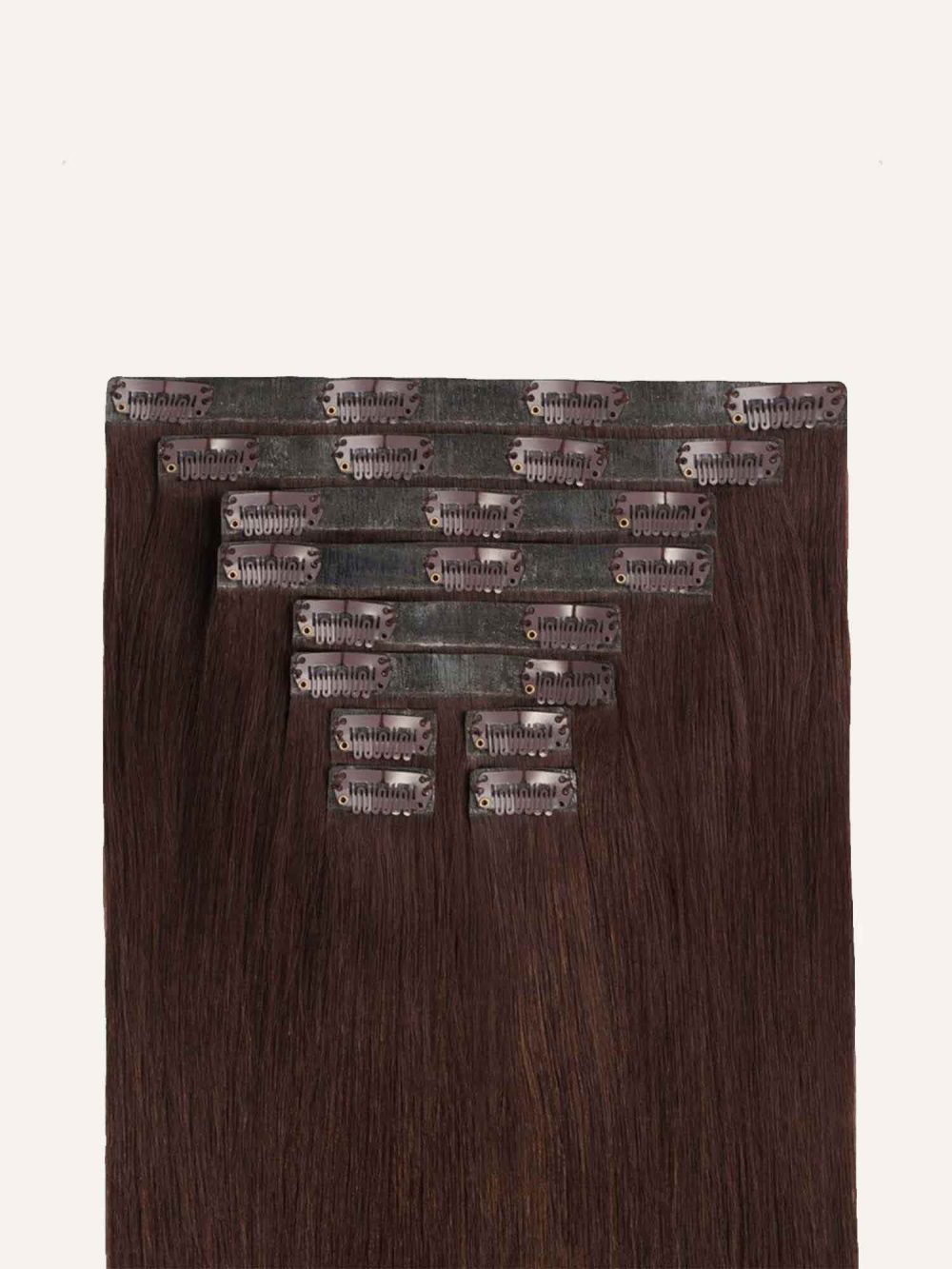 20" Seamless Chocolate Brown Clip-Ins (180g) - Image 5