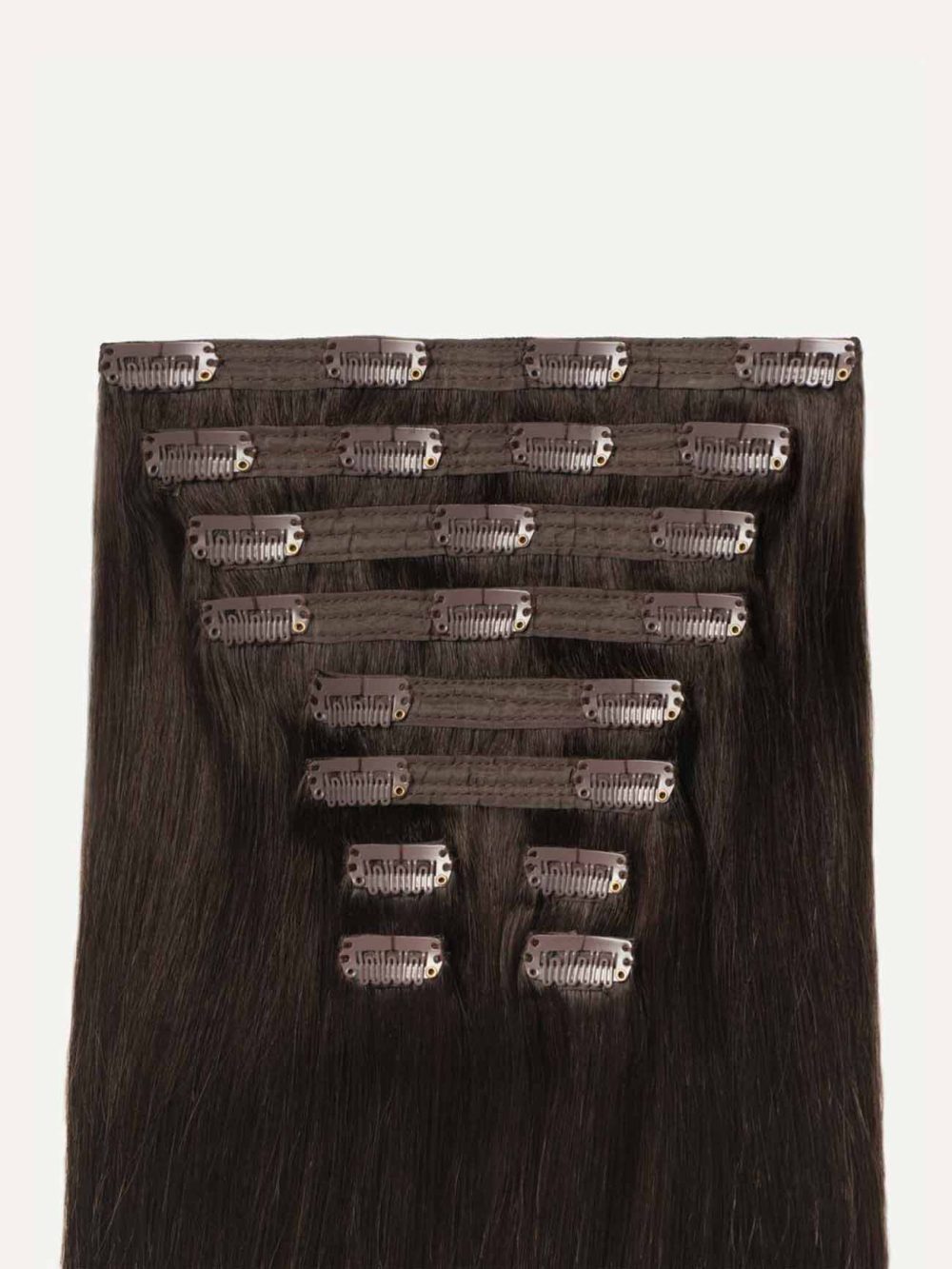 20" Classic Dark Brown Clip-Ins (160g) - Image 2