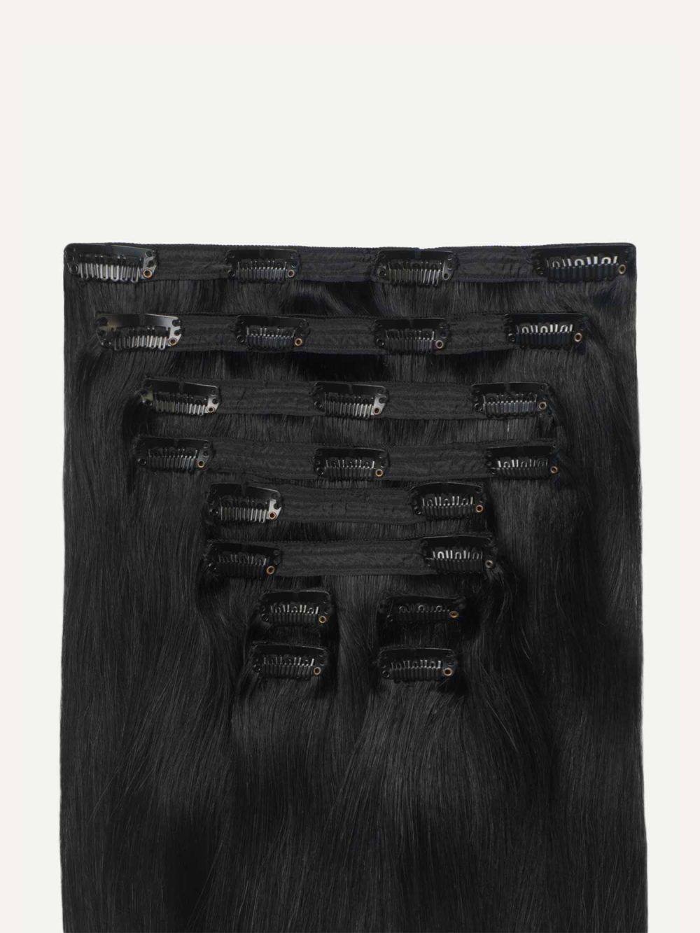 20" Classic Jet Black Clip-Ins (160g)