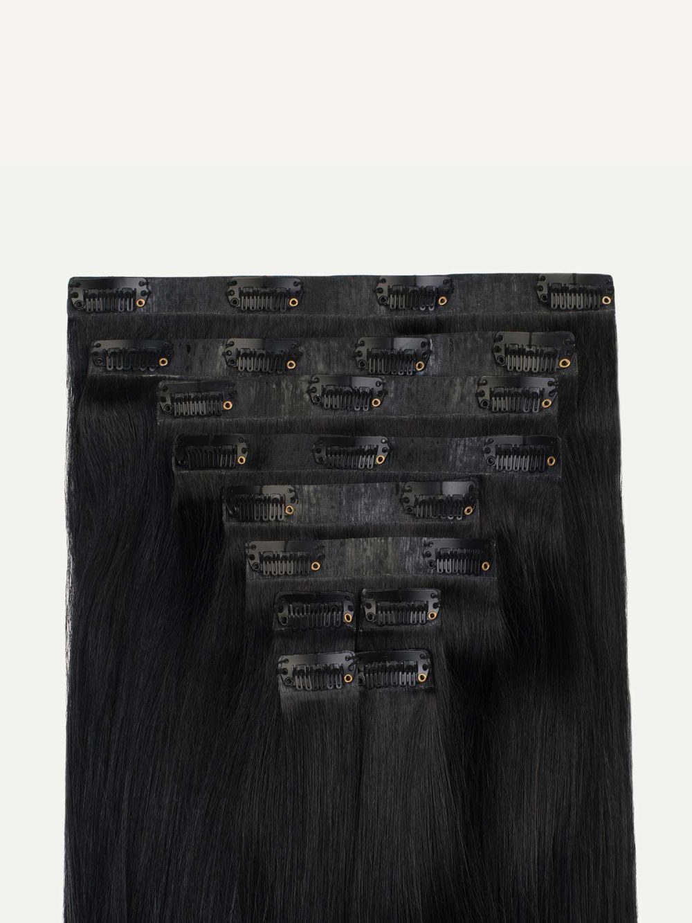 20" Seamless Jet Black Clip-Ins (180g) - Image 3