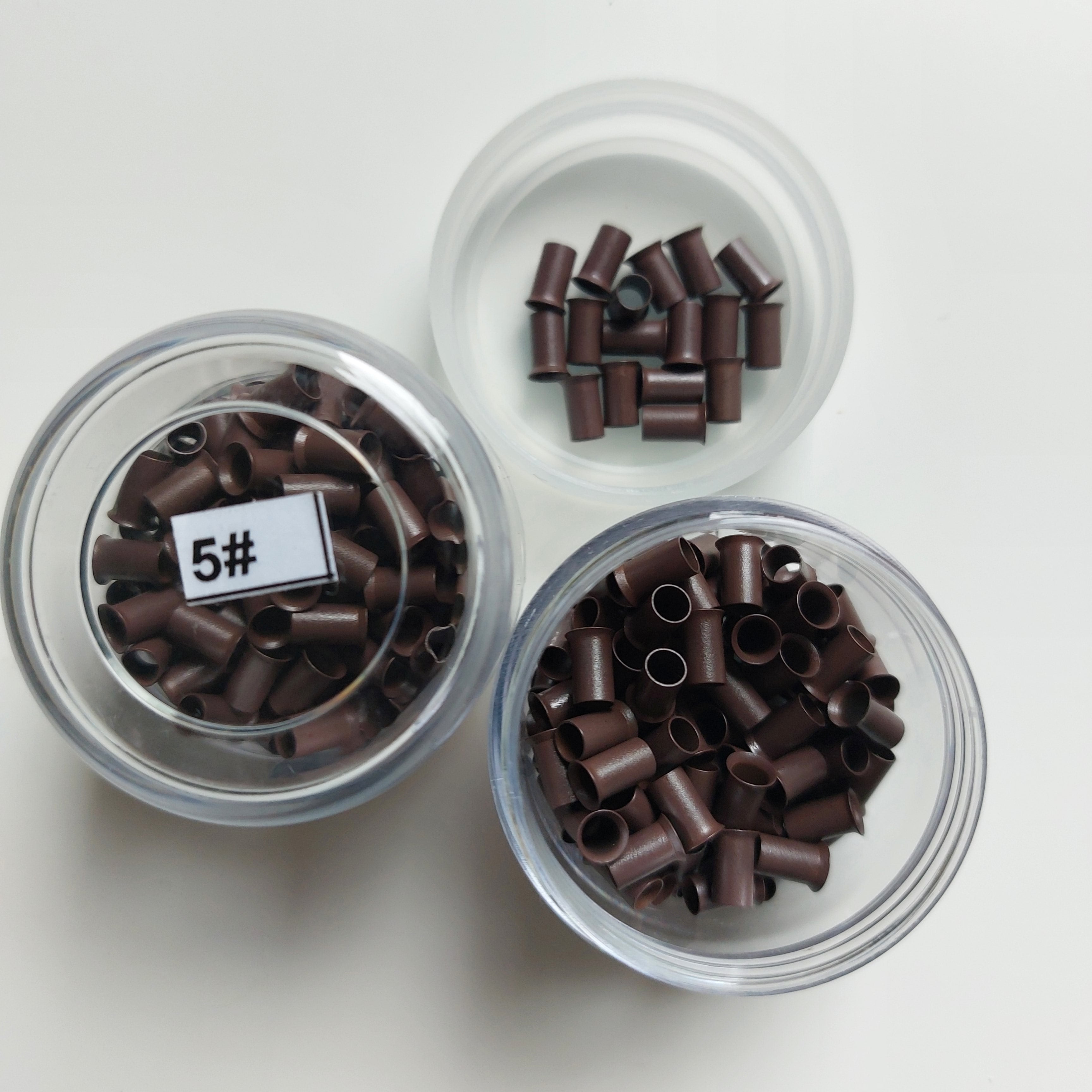 2 x 150 Flared I-Tip Beads - Medium Brown 3mm