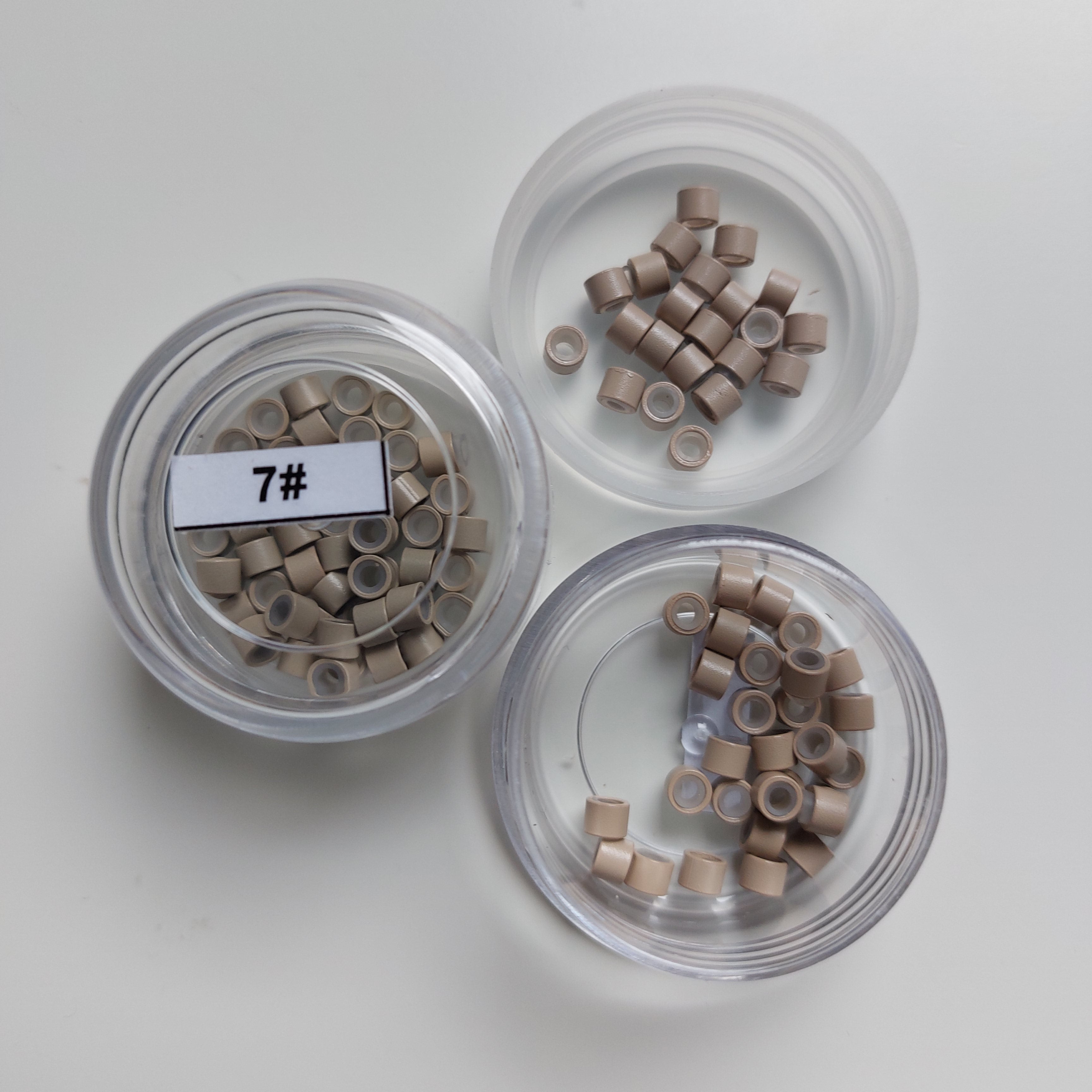 100 Silicone Weft Beads - Light Blonde 2mm