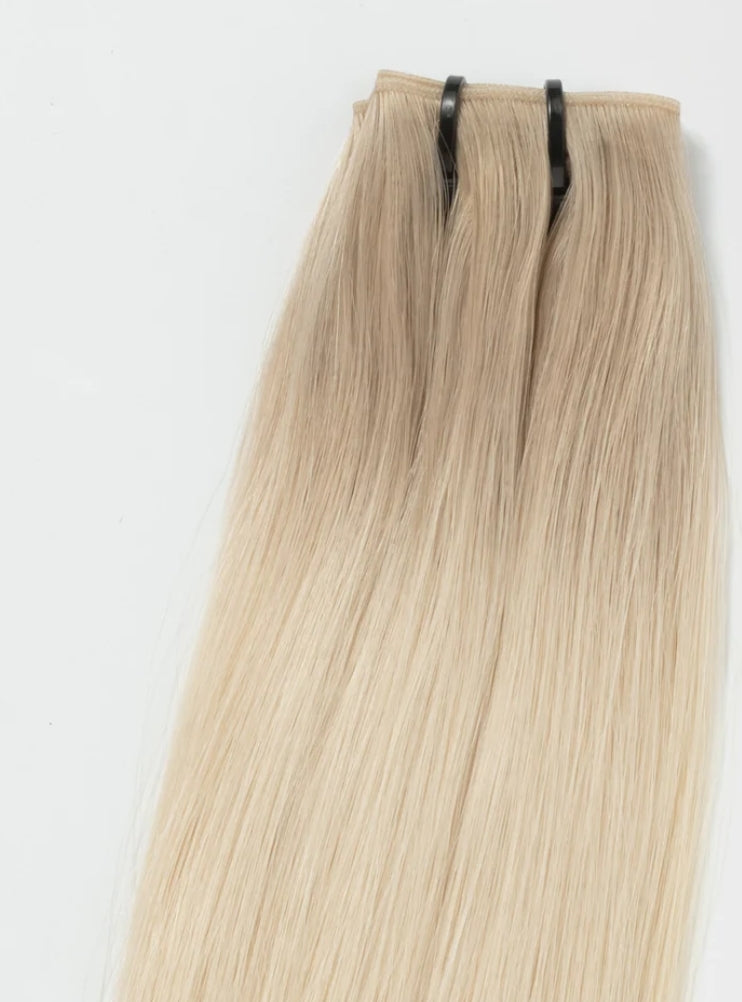 20" Double Stitch Weft2Weave - 120 Grams - Nude Silver Root Melt