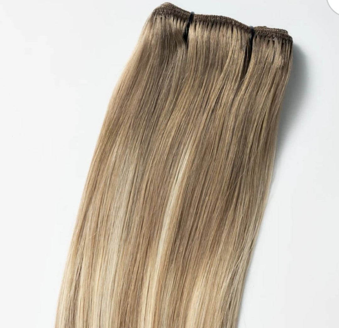 20" Genius Weft2Weave - 60 Grams - Nude Silver Melt